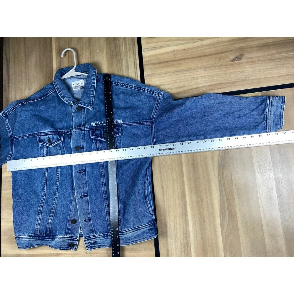 👖✨ FOR THE REPUBLIC Denim Jacket – Size M – 